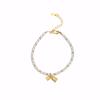 Pulseira de Pérolas Mini Orquídea Minsheng Feminina 2023 Nova ins Retro Nicho Design Sense Pulseira