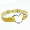 Europeo y Americano Transfronterizo Harajuku pu Punk Cuero Corazón de Durazno Amor Joyería Collar Cadena para el Cuello Cadena para el Cuello
