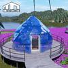 Fabricantes de carpas Ruili exportan carpa estrella de vidrio aislante aguja azul en forma de durazno carpa salvaje de lujo hotel
