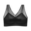 Decote V Sexy Ombro Largo Costas Bonitas Regata Feminina Bojo Fixo Sutiã Sem Aro Respirável Confortável Modelador Roupa Íntima Sutiã Feminino