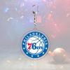 Llavero colgante acrílico de doble cara con el logotipo del equipo de baloncesto de la NBA (6 cm) de los Lakers, los Nets y los Bucks.