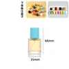 Botella redonda de color macarrón para decantador de perfume, botella vacía con pulverizador de vidrio esmerilado, botella vacía de cosmético de belleza de alta gama