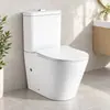 Inodoro de dos piezas tipo sifón, inodoro cerámico para el hogar, ahorrador de agua, silencioso, fácil de limpiar, modelo para venta al por mayor para proyectos de construcción