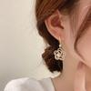 Nuevos Pendientes Coreanos 2021 Pendientes Elegantes de Alta Gama para Mujer Aguja de Plata Esterlina 925 Pendientes de Tuerca de Flor Hueca Pendientes