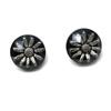 Botón de resina con diseño de girasol metálico congelado al por mayor para ropa, suéteres, abrigos, accesorios para joyería DIY