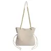 Bolso Tote Cubo Simple de Gran Capacidad para Mujer 2025 Invierno Nuevo Casual Cadena Exquisita Color Contrastante Hombro Único Cruzado