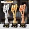 Certificado de Honor IncluidoTrofeo de Cristal de Voleibol Personalizado Recuerdo de Metal para Equipos de Competición de Voleibol Aéreo