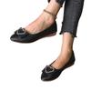 Zapatos Casuales con Punta y Corazón de Pedrería para Mujer 2025 Primavera y Verano Nuevos Planos Boca Baja Talla Grande Zapatos Perezosos de Frijol para Mujer