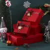 Caixa de embalagem para presente de Natal cachecol meias tampa e base vermelhas caixa de presente de Natal em estoque caixa de presente de Natal maçã