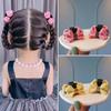 Pinza Pequeña de Pinza para Cabello de Princesa Infantil Doble Cara con Lazo Accesorios para el Cabello Adorno para la Cabeza de Niñas Pasador para el Cabello Pinza para Flequillo Infantil