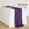 Hermoso Caminero de Mesa Transparente, Cortina Transparente, Cortina de Voile, Transparente Bali para Boda, Fiesta de Cumpleaños, Decoración de Eventos, Mantel de Mesa de Gasa Crepé