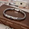 Pulseira Moda Tendência Retrô Quilha Padrão Ping An Pulseira Tecida Simples Única Personalidade