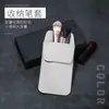 Paquete múltiple de cuero PU simple y conveniente bolsillo para bolígrafo de enfermera en blanco en stock al por mayor estuche para bolígrafos de cuero de color sólido gran capacidad