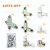 Kit Combo LED para Carro 42 Peças T10 Luz de Posição Duplo Ponto Luz de Leitura Luz de Placa Luz Interna da Porta