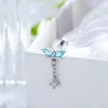 Brinco de Titânio com Orelhas de Coelho em Candy e Zircônia - Design de Nicho Orelhas de Coelho Dopamina para Piercing