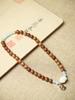 Semilla de Bodhi Natural Cocida Placa Tejida DIY Cadena de Cuentas de Oración de Mano Accesorios Largos para Hombres y Mujeres Regalos