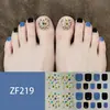 Adesivos para Unha do Pé Padrão Estéreo Zf Diamante de Imitação 3D Manicure Patch Impermeável Longa Duração Clareador Patch Completo para Unha do Pé Produto Acabado