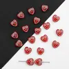 Cuentas Acrílicas Estampadas en Relieve de 12 mm Cuentas de Corazón Melocotón Material DIY Accesorios para Pulseras y Collares Hechos a Mano