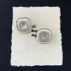 Novos Brincos Quadrados Fogos de Artifício Retrô com Textura Escovada para Mulheres, Design de Nicho de Luxo Leve, Brincos Versáteis Elegantes de Alta Qualidade