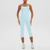 En stock Pantalones Deportivos de Pierna Recta de Largo Medio con Sensación Nude Europea y Americana Sin Líneas Visibles Conjunto de Yoga