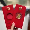 Adesivos de Telefone de Ouro Puro 999 para o Festival da Primavera, Artesanato em Metal de Envelope Vermelho de Alta Qualidade, Presentes para Reunião Anual