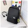 Mochila de Color Puro Tendencia Callejera Estilo Coreano Bolsa de Cosméticos de Viaje Portátil que Reduce la Carga Mochila de Ocio al Aire Libre Estilo Pareja
