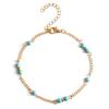 Joyería transfronteriza europea y estadounidense, foto callejera con personalidad, moda, tobillera de cuentas totalmente hecha a mano, accesorios para mujer