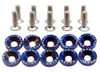 Arandelas de Refuerzo para Parachoques Delantero y Trasero de Coche JDM, Guardabarros de Refuerzo Envolvente, Tornillos M6, Arandelas de Colores para Modificación de Coche