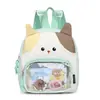 Mochila Infantil de Gato de Dibujos Animados, Mini Mochila Escolar de Jardín de Infancia con Contraste de Color, Mochila Ligera de Nailon para Viajes de Bebé