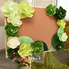 Flores de Papel Verde para Jardín de Infancia, Mariposas, Flores de Loto, Hojas de Loto Tema Pizarra Decoración de Pared Pegatinas, Materiales de Decoración Ambiental