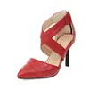 Nuevos zapatos europeos y americanos para mujer con punta fina sandalias romanas tacones de aguja 32-48 zapatos de comercio exterior