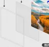 Ímã de Geladeira Magnético Feito à Mão Quadrado Transparente Quadrado de Tijolo ins Quadrado com Folha Magnética Acrílico DIY Pacote de Material Redondo