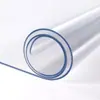 Tapete de Mesa Transparente de PVC Macio, Tapete de Cozinha à Prova de Óleo e Manchas, Tapete de Mesa de Centro, Tapete de Mesa de Escritório, Resistente ao Desgaste, Toalha de Mesa de Cristal Lavável