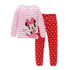 Ropa Nueva de Manga Larga para Niñas y Bebés Oruga Colorida de Dibujos Animados Conjunto de Ropa para el Hogar Pijama K240