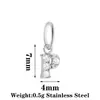 Nuevo Colgante de Acero Inoxidable Letra Zirconia Venta Caliente Accesorios para Collares Pendientes DIY 26 Dijes de Letras Inglesas A-Z