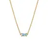 Acero Inoxidable Marca Independiente Ins Más Vendido Multicolor Circonita Piedra de Nacimiento Minimalista de Moda Collar de Circonita Piedra del Mes para Mujeres