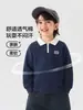 Sudadera con cuello polo para niños Youou, primavera y otoño 2026 nueva ropa para niños, conjunto de otoño para niños pequeños