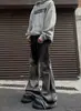 Jeans Retro Estilo Americano Micro-acampanados para Hombre Verano Tendencia Calle Alta Sueltos Casuales Pantalones de Piso Degradados