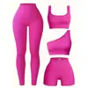 Roupa de Yoga Feminina Transfronteiriça Europeia e Americana Conjunto Regata Sem Costura Alta Elasticidade Leggings de Ginástica Respirável Absorvente de Suor Calças de Fitness