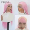 Fábrica de Perucas Qingdao Peruca BJD Crochê à Mão com Renda Frontal Ponta Três Pontos com Costeletas, Fios de Cabelo Longo com Repartição Livre, Cosplay
