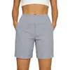 Nuevos shorts de bolsillo para mujer de estilo europeo y americano, de algodón y lino para verano, holgados y casuales, versátiles para usar en casa, adelgazantes y de corte recto