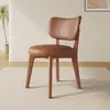Cadeira de Jantar em Madeira Maciça para Uso Doméstico, Cadeira Moderna Estilo Creme com Almofada Macia, Banqueta de Jantar, Cadeira para Reunião de Hotel, Cadeira de Jantar de Luxo Leve com Encosto, Outros