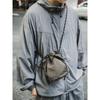 Bolso Pequeño Cruzado para Hombro para Deportes al Aire Libre para Hombres, Bolso Tipo Cubo Portátil con Cierre de Cordón, Bolso Cruzado Mini Unisex para Mujeres