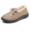 Gorro de Mujer Estilo Antiguo de Pekín Zapatos de Algodón para Mujer Invierno Suela Suave Antideslizantes Forrados de Felpa Cálidos Zapatos para Madre Impermeables de Cuero Zapatos de Algodón para Caminar