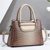 Novo Estilo Padrão de Pedra Padrão Xadrez Modelagem em Couro Brilhante Grande Capacidade Textura Simples Estilo Estrangeiro Bolsa Feminina Transversal de Ombro Único