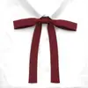 Pajarita de Raíz de Pluma para Mujer Uniforme JK Color Sólido Estilo Preppy Camisa Accesorios de Uniforme Escolar Uniforme de Marinero Decoración de Lazo Amuletos de Moda