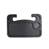 Mesa de Jantar Multifuncional para Volante de Carro, Suporte para Laptop, Bandeja de Jantar para Carro, Slot para Tablet, Porta-Condimentos Duplo, Material de PC Durável