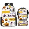 Mochila de Halloween Mais Vendida da Amazon, Conjunto de Três Peças Fantasma Abóbora, Mochila Escolar para Estudantes do Ensino Fundamental e Médio, Mochila Infantil, Bolsa de Ombro