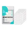 Adesivos para acne com ácido salicílico e óleo essencial de tea tree transfronteiriços, adesivos invisíveis para tratamento de acne, curativo de hidrocoloide, uso diurno e noturno