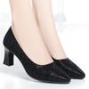 Flats con Pedrería Calada para Mujer 2023 Nuevo Estilo de Primavera y Verano Zapatos de Madre Tacón Medio Punta Afilada Zapatos de Mujer Sandalias para Señoras de Mediana Edad